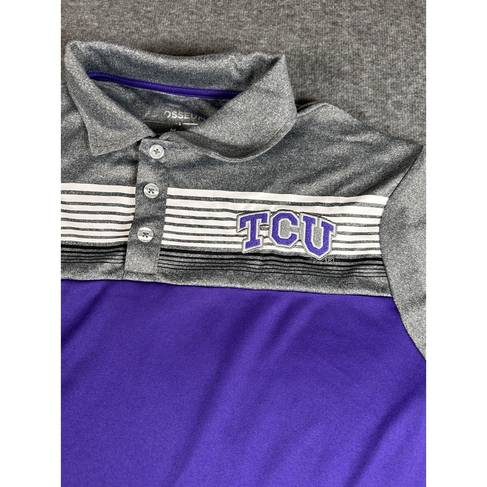 Colosseum TCU Horned Frogs Polo Shirt Golf Men Size Medium